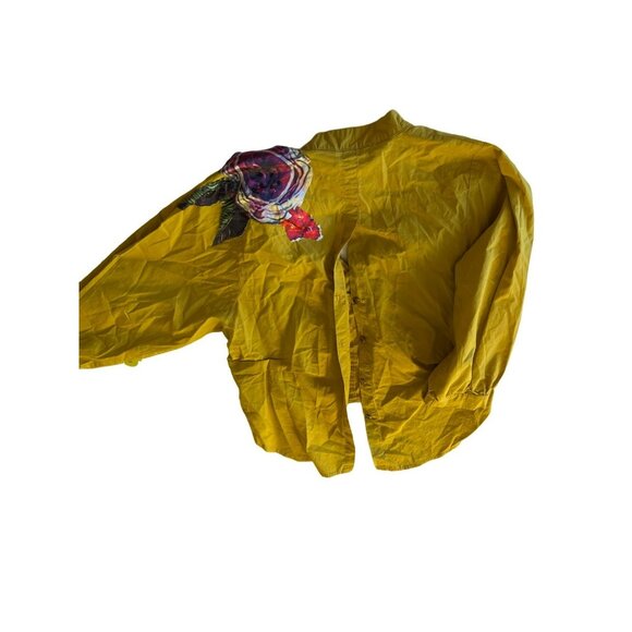 Lizette Collection Hand-Embroidered Upcycled Floral Blouse - Picture 3 of 12